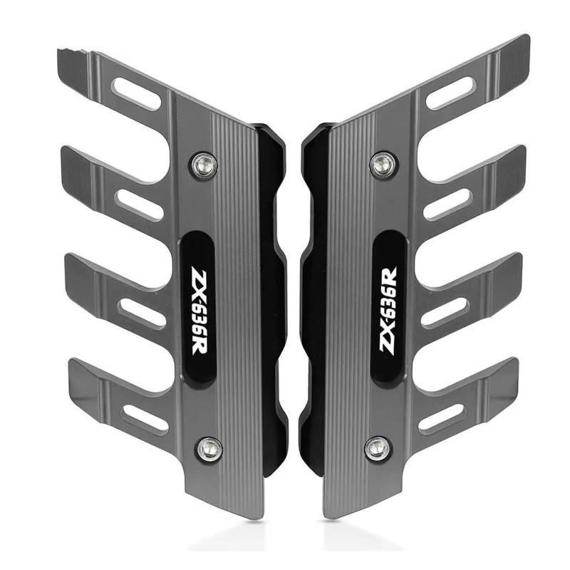 GsvUbd Gabelschutz Für K&AWASAKI Für N&inja Für ZX6R ZX636 ZX-6R 636 Motorrad-Kotflügel Vorderradgabel-Schutzschutzblock Vorderer Motorrad-Kotflügel-Schieber(Gray with Logo) von GsvUbd