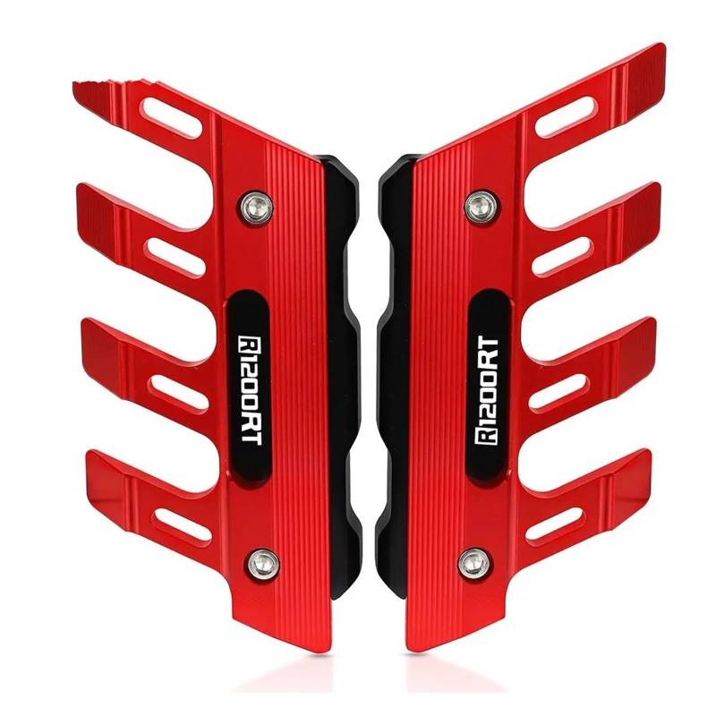 GsvUbd Gabelschutz Für R1200RT R 1200RT 2010-2018 Motorrad-Kotflügel-Seitenschutzblock, vorderer Motorrad-Kotflügel-Seitenschutz-Anti-Fall-Schieberegler(Red with Logo) von GsvUbd