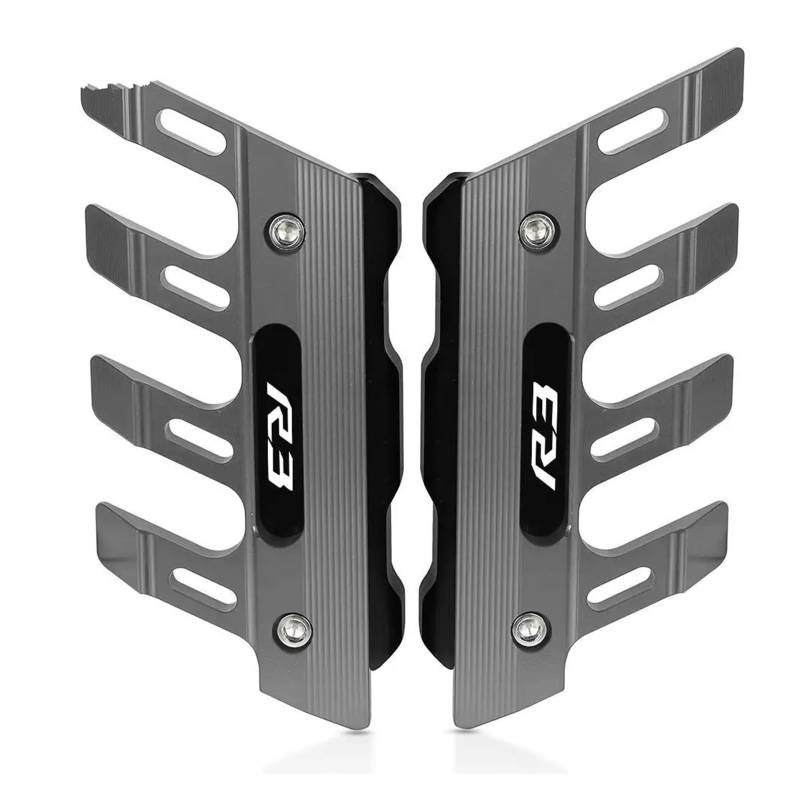 GsvUbd Gabelschutz Für Y&AMAHA Für YZFR3 YZF-R3 YZF R3 2015-2021 Motorrad-Kotflügel-Seitenschutzblock Vorderer Motorrad-Kotflügel-Seiten-Anti-Fall-Schieber(Gray with Logo) von GsvUbd