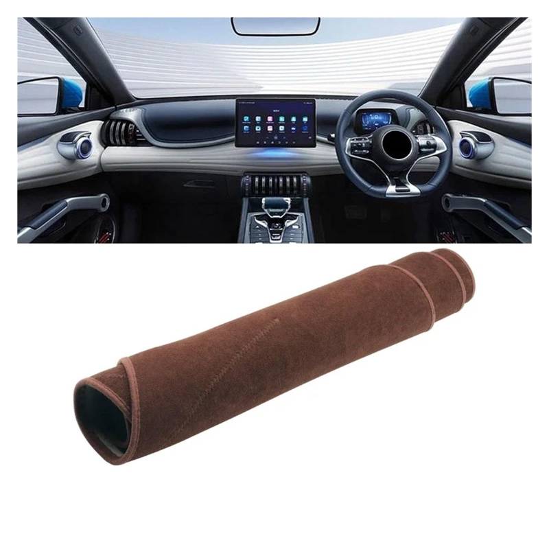 Auto Interieur Zubehör Für BYD Für Atto 3 Für Yuan Für Plus 2021-2024 EV Auto Armaturenbrettabdeckung Armaturenbrettmatte Sonnenschutz Rutschfeste Unterlage Interieurleisten Zubehör(Brown RHD) von Gtdtixc