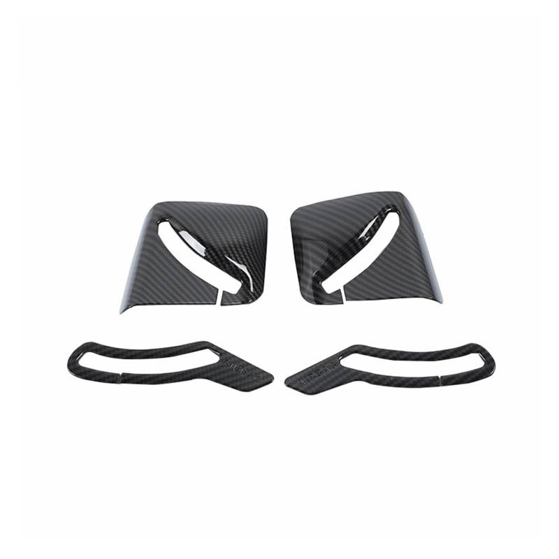 Auto Interieur Zubehör Für Chevrolet Für Camaro 2016 2017 2018 2019 2020 2021 2022 2023 2024 Up Auto Innen Sitz Gürtel Schnalle Dekoration Abdeckung Interieurleisten Zubehör(Carbon fiber grain) von Gtdtixc