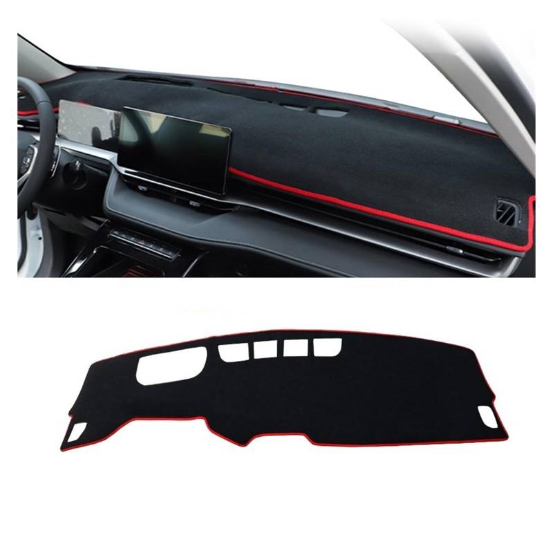 Auto Interieur Zubehör Für Haval H6 3. Generation 2021 2022 2023 2024 Auto-Armaturenbrett-Abdeckung Dashmatte Sonnenschutz rutschfeste Unterlage Interieurleisten Zubehör(A LHD Red Side) von Gtdtixc