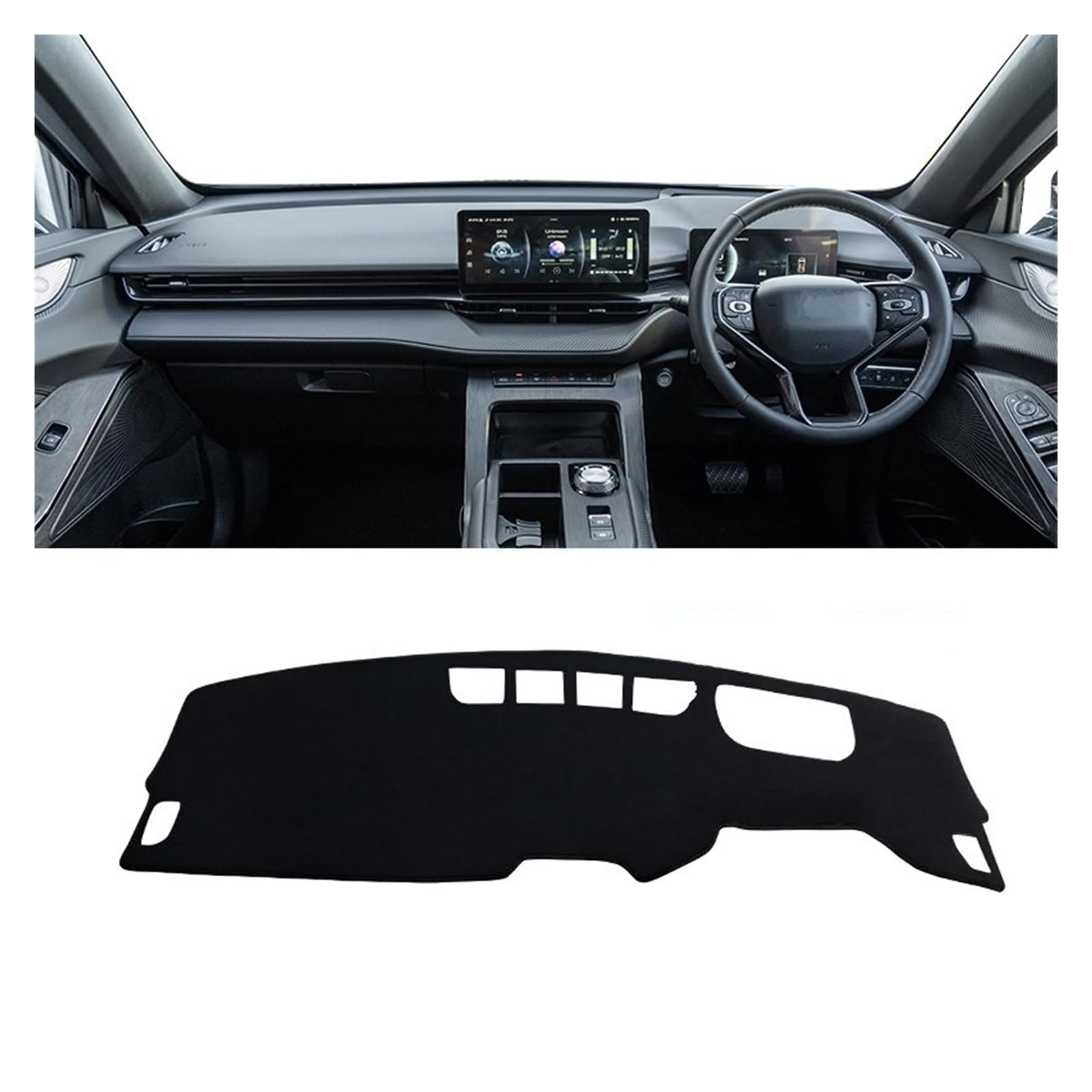 Auto Interieur Zubehör Für Haval H6 3. Generation 2021 2022 2023 2024 Auto-Armaturenbrett-Abdeckung Dashmatte Sonnenschutz rutschfeste Unterlage Interieurleisten Zubehör(A RHD Black Side) von Gtdtixc