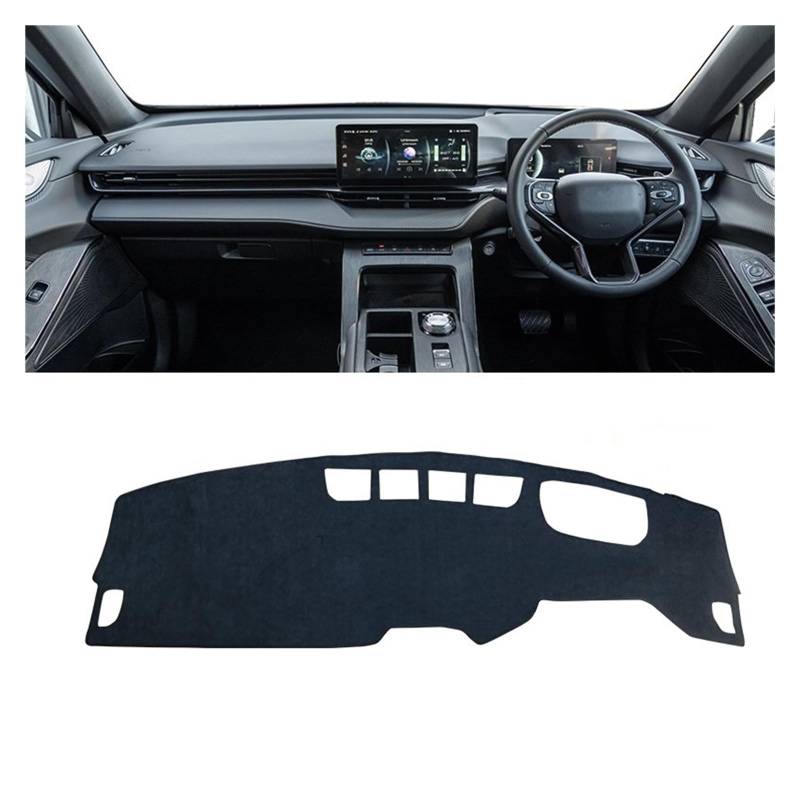 Auto Interieur Zubehör Für Haval H6 3. Generation 2021 2022 2023 2024 Auto-Armaturenbrett-Abdeckung Dashmatte Sonnenschutz rutschfeste Unterlage Interieurleisten Zubehör(B RHD Black) von Gtdtixc
