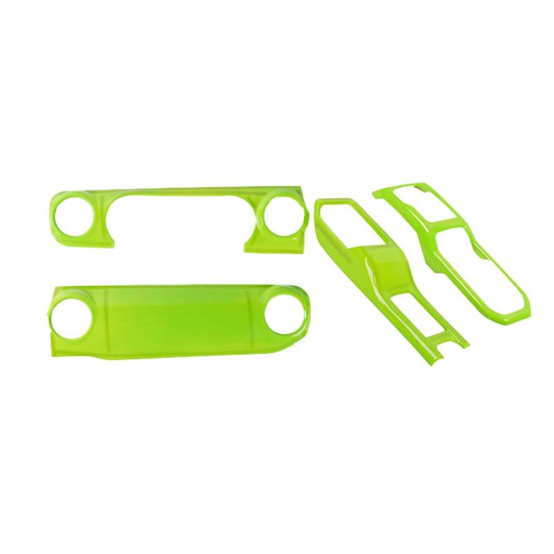 Auto Interieur Zubehör Für Jeep Für Wrangler JL JT 2018 + Center Control Dashboard Panel 4WD Getriebe Shift Tasse Halter Dekoration Abdeckung Interieurleisten Zubehör(Light Green) von Gtdtixc