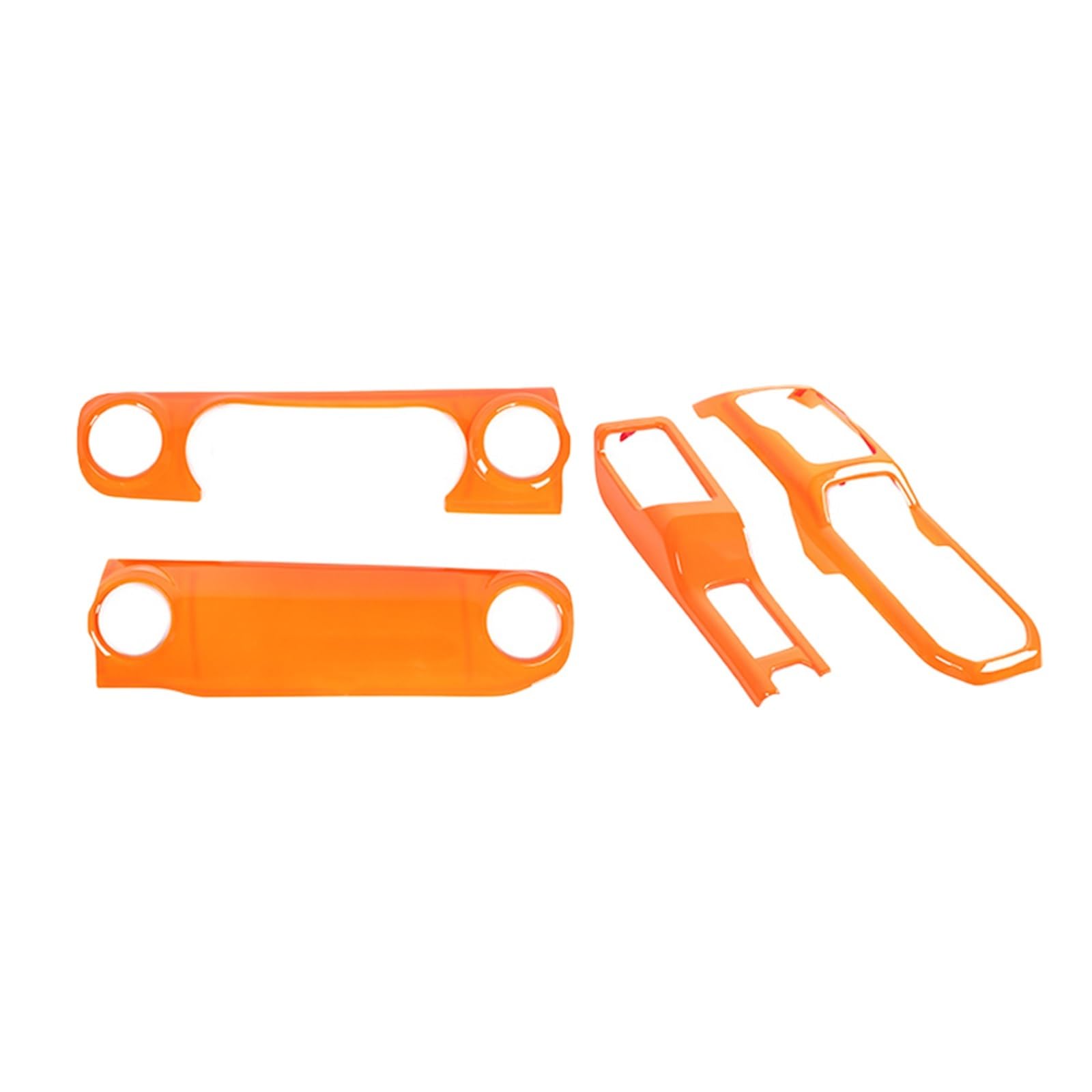Auto Interieur Zubehör Für Jeep Für Wrangler JL JT 2018 + Center Control Dashboard Panel 4WD Getriebe Shift Tasse Halter Dekoration Abdeckung Interieurleisten Zubehör(Orange) von Gtdtixc