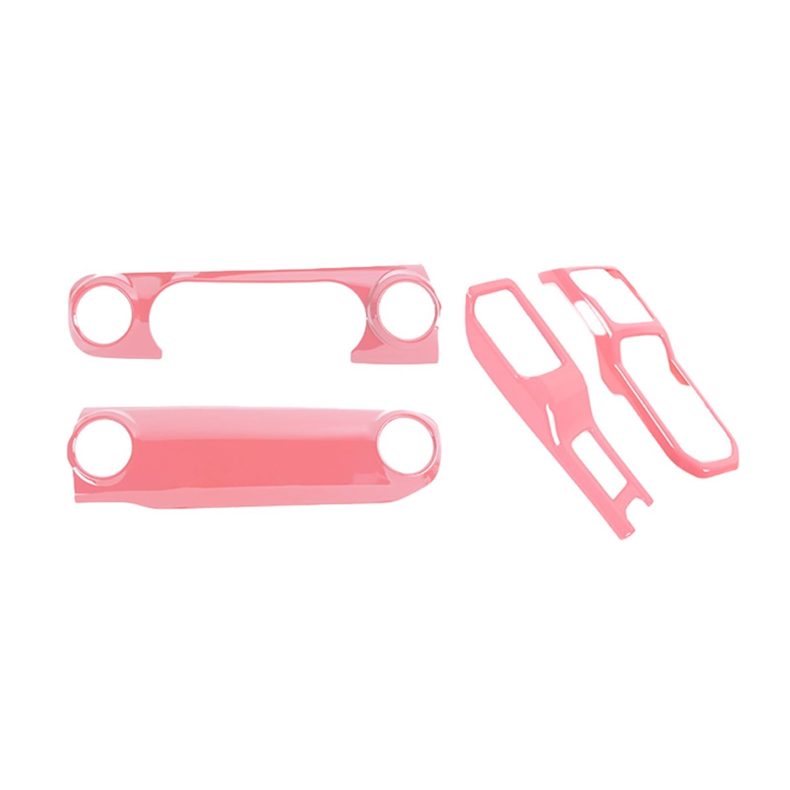 Auto Interieur Zubehör Für Jeep Für Wrangler JL JT 2018 + Center Control Dashboard Panel 4WD Getriebe Shift Tasse Halter Dekoration Abdeckung Interieurleisten Zubehör(Pink) von Gtdtixc