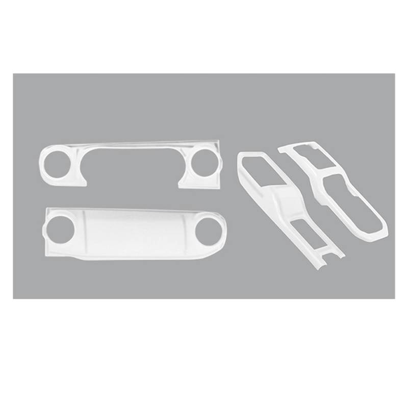 Auto Interieur Zubehör Für Jeep Für Wrangler JL JT 2018 + Center Control Dashboard Panel 4WD Getriebe Shift Tasse Halter Dekoration Abdeckung Interieurleisten Zubehör(Weiß) von Gtdtixc