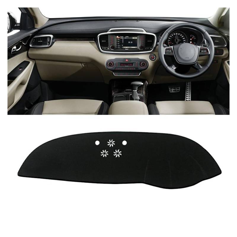 Auto Interieur Zubehör Für Kia Für Sorento 3 UM 2015 2016 2017 2018 2019 2020 Auto-Armaturenbrett-Abdeckung Vermeiden Sie Lichtmatte Anti-UV-Rutsch-Pad Interieurleisten Zubehör(A Black side RHD) von Gtdtixc