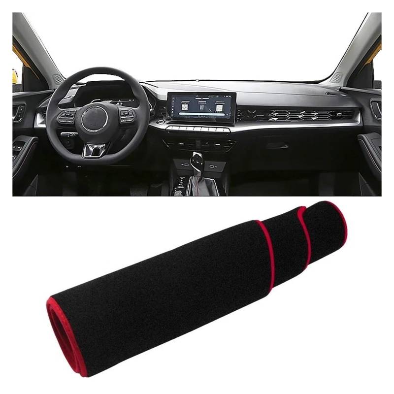 Auto Interieur Zubehör Für MG 5 Für MG5 2020 2021 2022 2023 Auto-Armaturenbrett-Abdeckung Armaturenbrett-Matte Sonnenschutz Vermeiden Sie Leichtes Rutsch-Pad Interieurleisten Zubehör(A Red Side LHD) von Gtdtixc