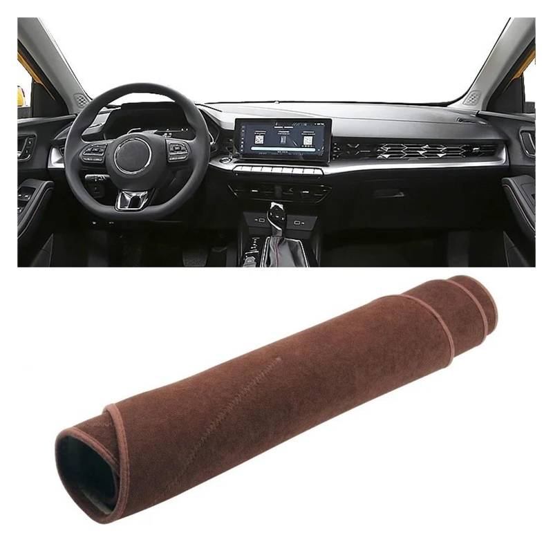 Auto Interieur Zubehör Für MG 5 Für MG5 2020 2021 2022 2023 Auto-Armaturenbrett-Abdeckung Armaturenbrett-Matte Sonnenschutz Vermeiden Sie Leichtes Rutsch-Pad Interieurleisten Zubehör(B Brown LHD) von Gtdtixc