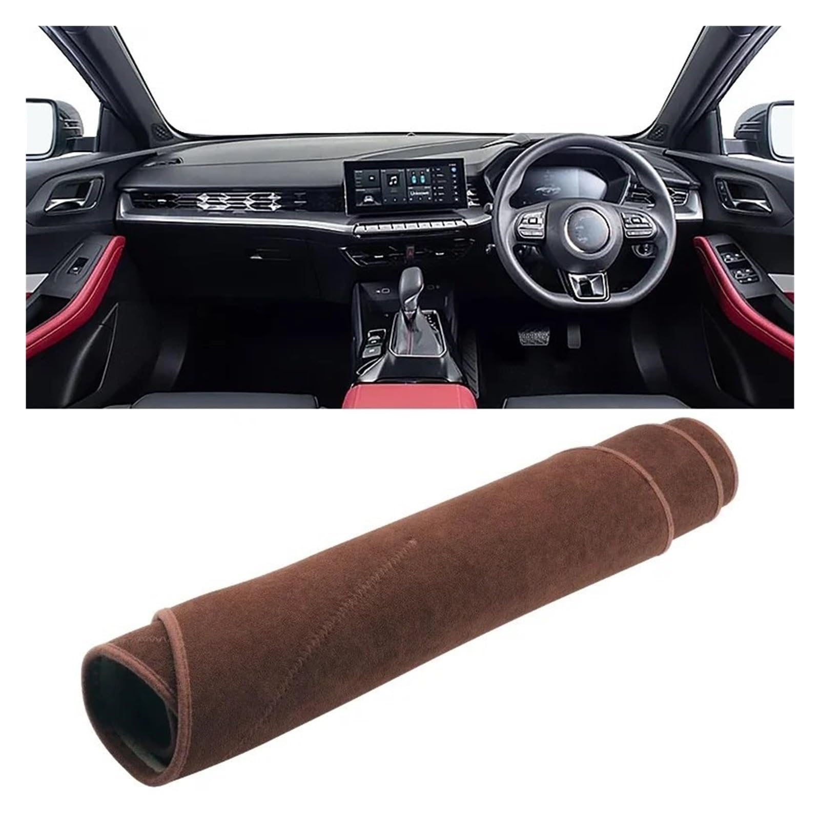 Auto Interieur Zubehör Für MG 5 Für MG5 2020 2021 2022 2023 Auto-Armaturenbrett-Abdeckung Armaturenbrett-Matte Sonnenschutz Vermeiden Sie Leichtes Rutsch-Pad Interieurleisten Zubehör(B Brown RHD) von Gtdtixc