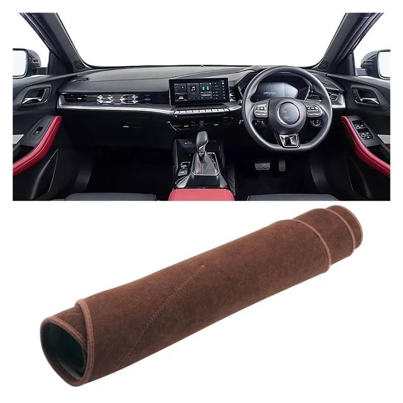 Auto Interieur Zubehör Für MG 5 Für MG5 2020 2021 2022 2023 Auto-Armaturenbrett-Abdeckung Armaturenbrett-Matte Sonnenschutz Vermeiden Sie Leichtes Rutsch-Pad Interieurleisten Zubehör(B Brown RHD) von Gtdtixc