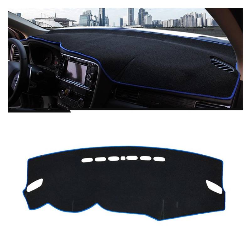Auto Interieur Zubehör Für Mitsubishi Für Outlander 3 2013 2014 2015 2016 2017 2018 2019 2020 2021 Auto Armaturenbrett Abdeckung Dash Matte Sonnenschutz Pad Interieurleisten Zubehör(A Blue Side LHD) von Gtdtixc