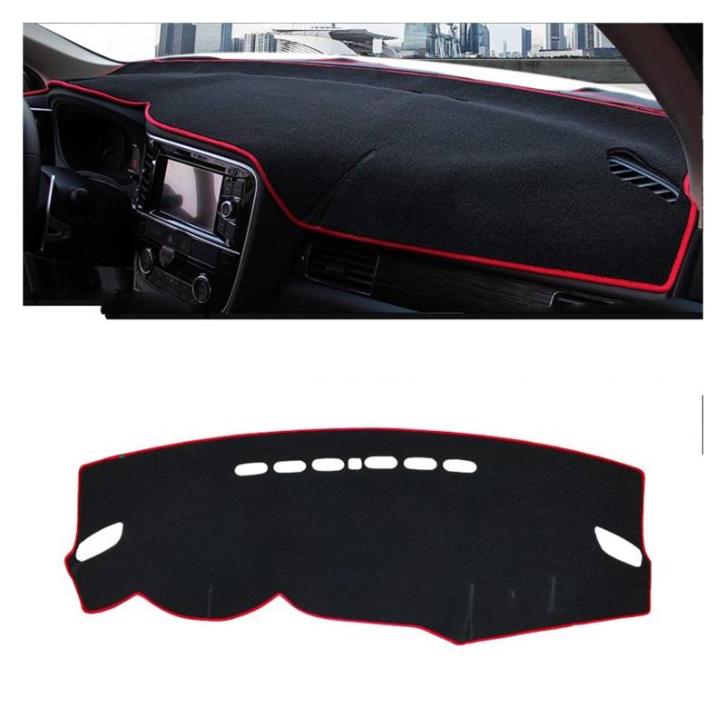 Auto Interieur Zubehör Für Mitsubishi Für Outlander 3 2013 2014 2015 2016 2017 2018 2019 2020 2021 Auto Armaturenbrett Abdeckung Dash Matte Sonnenschutz Pad Interieurleisten Zubehör(A Red Side LHD) von Gtdtixc