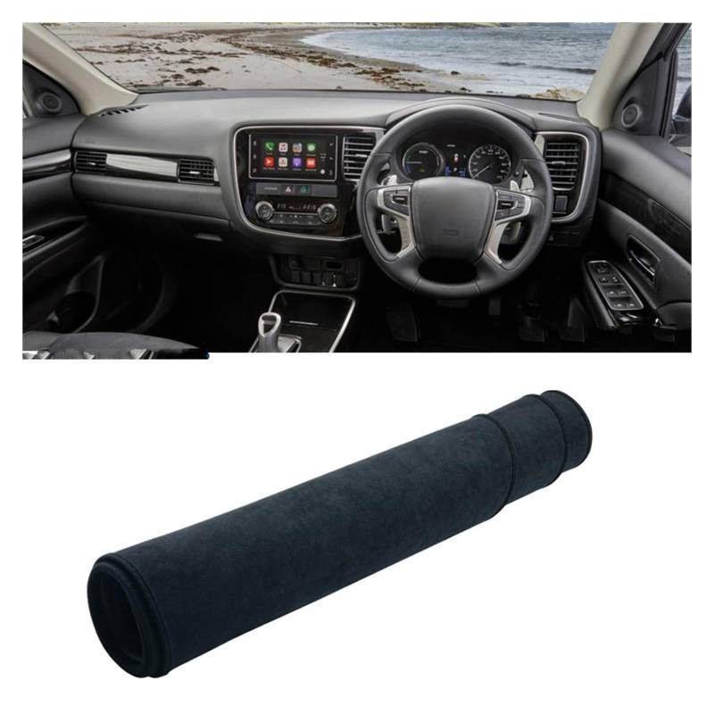 Auto Interieur Zubehör Für Mitsubishi Für Outlander 3 2013 2014 2015 2016 2017 2018 2019 2020 2021 Auto Armaturenbrett Abdeckung Dash Matte Sonnenschutz Pad Interieurleisten Zubehör(B Black RHD) von Gtdtixc