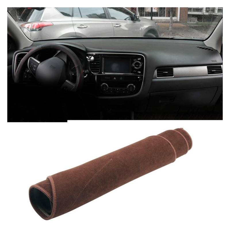 Auto Interieur Zubehör Für Mitsubishi Für Outlander 3 2013 2014 2015 2016 2017 2018 2019 2020 2021 Auto Armaturenbrett Abdeckung Dash Matte Sonnenschutz Pad Interieurleisten Zubehör(B Brown LHD) von Gtdtixc