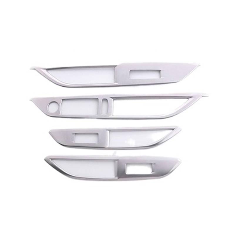 Auto Interieur Zubehör Für Peugeot 3008GT 5008GT 2016 2017 2018 2019 2020 2021 2022 2023 Auto Fenster Glas Lift Schalter Panel Abdeckung Interieurleisten Zubehör(Stainless Steel) von Gtdtixc