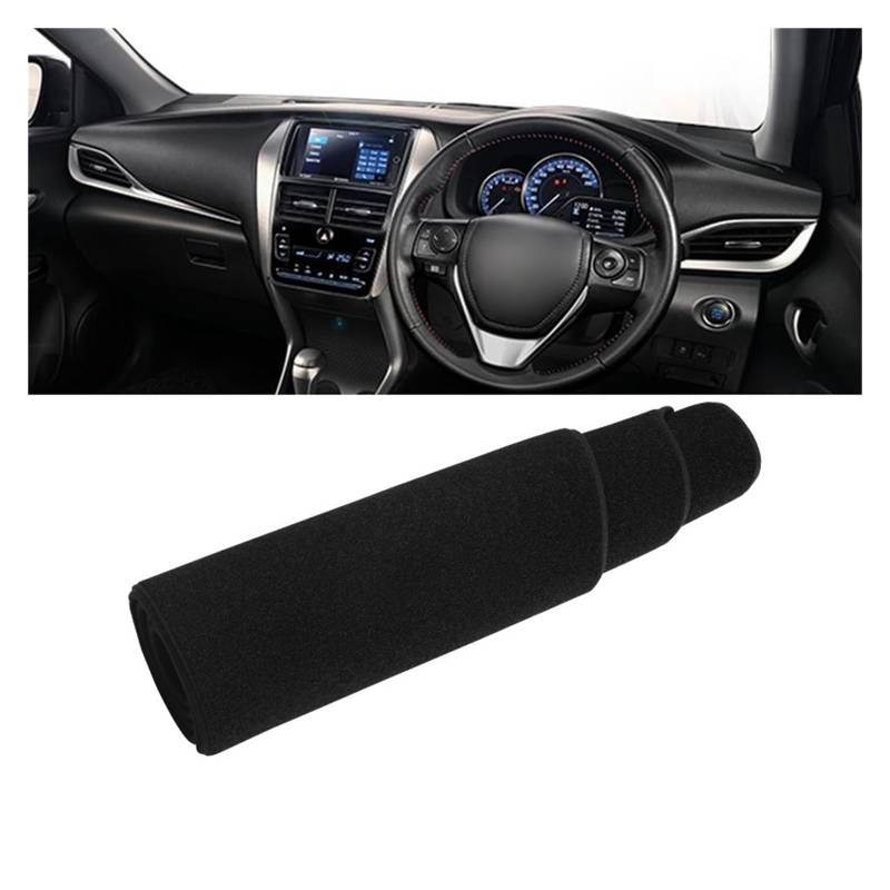 Auto Interieur Zubehör Für Toyota Für Vios Für Gen-4 2019 2020 2021 2022 2023 Auto-Armaturenbrett Vermeiden Sie Lichtpad Instrumententisch-Abdeckungsmatte Interieurleisten Zubehör(A Black Side RHD) von Gtdtixc