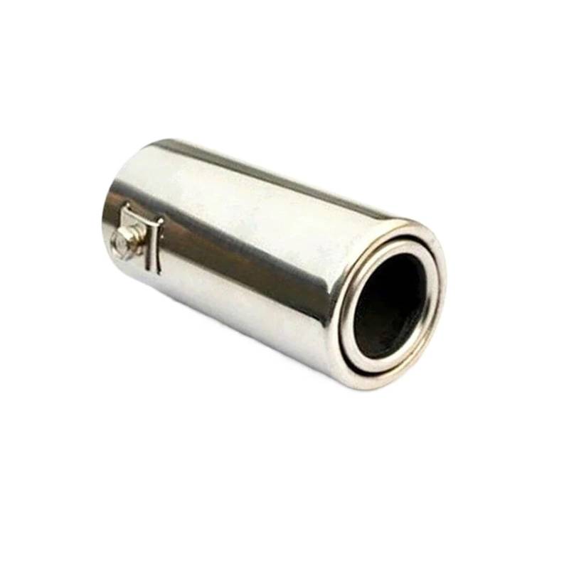 Gtdtixc Auto Endrohre 1 Stücke Auto Zubehör Universal Edelstahl Auto Hinten Runde Auspuffrohr Schwanz Schalldämpfer Spitze Langlebig Auspuff Auto Doppelendrohr von Gtdtixc