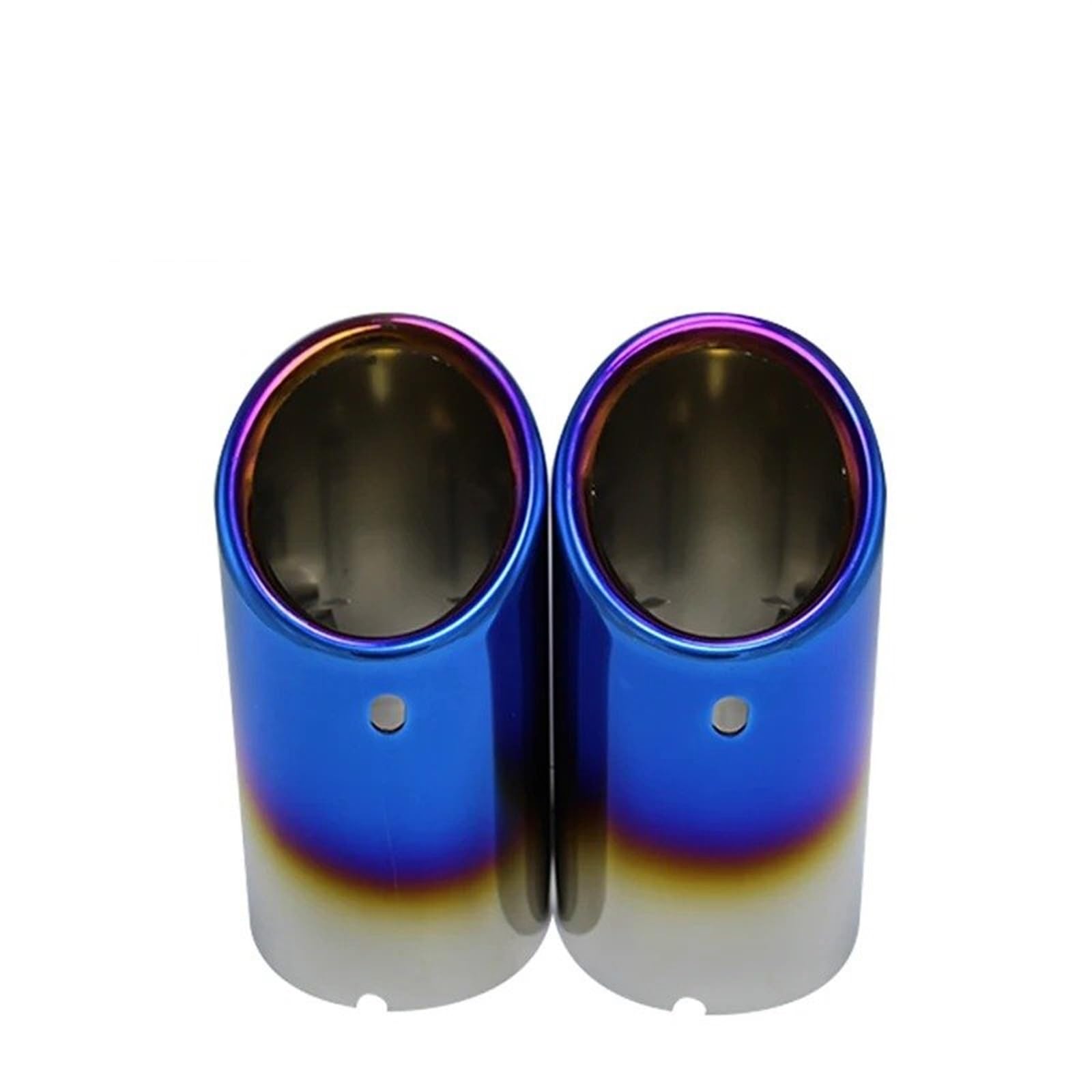 Gtdtixc Auto Endrohre 2 Stück Für A4 B8 Für A3 8V 8P Für A1 Für Q5 Für A5 Auto Auspuffrohr Schalldämpfer Spitze Abdeckung Auto Doppelendrohr(2Piece Blue) von Gtdtixc
