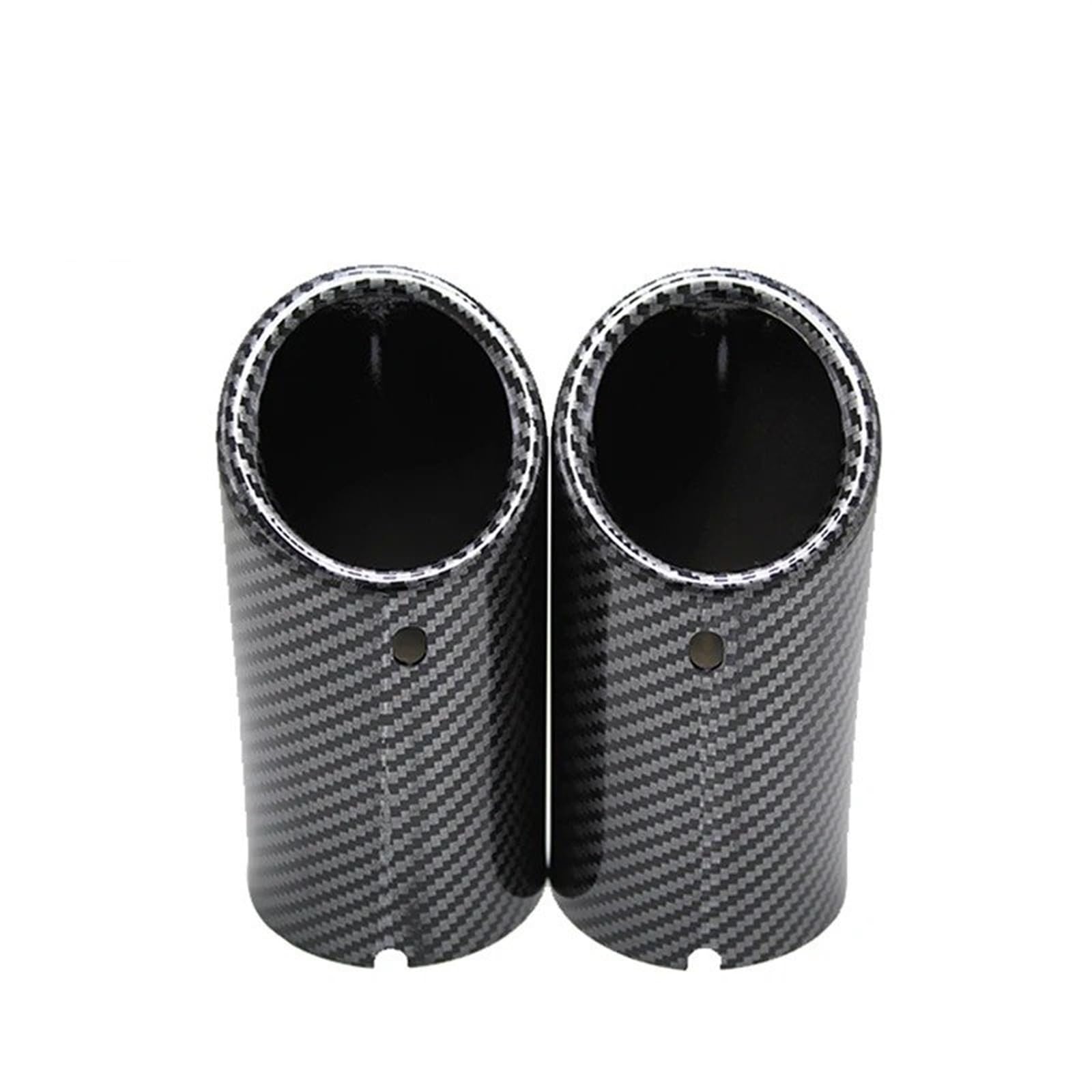 Gtdtixc Auto Endrohre 2 Stück Für A4 B8 Für A3 8V 8P Für A1 Für Q5 Für A5 Auto Auspuffrohr Schalldämpfer Spitze Abdeckung Auto Doppelendrohr(2Piece Carbon Fiber) von Gtdtixc