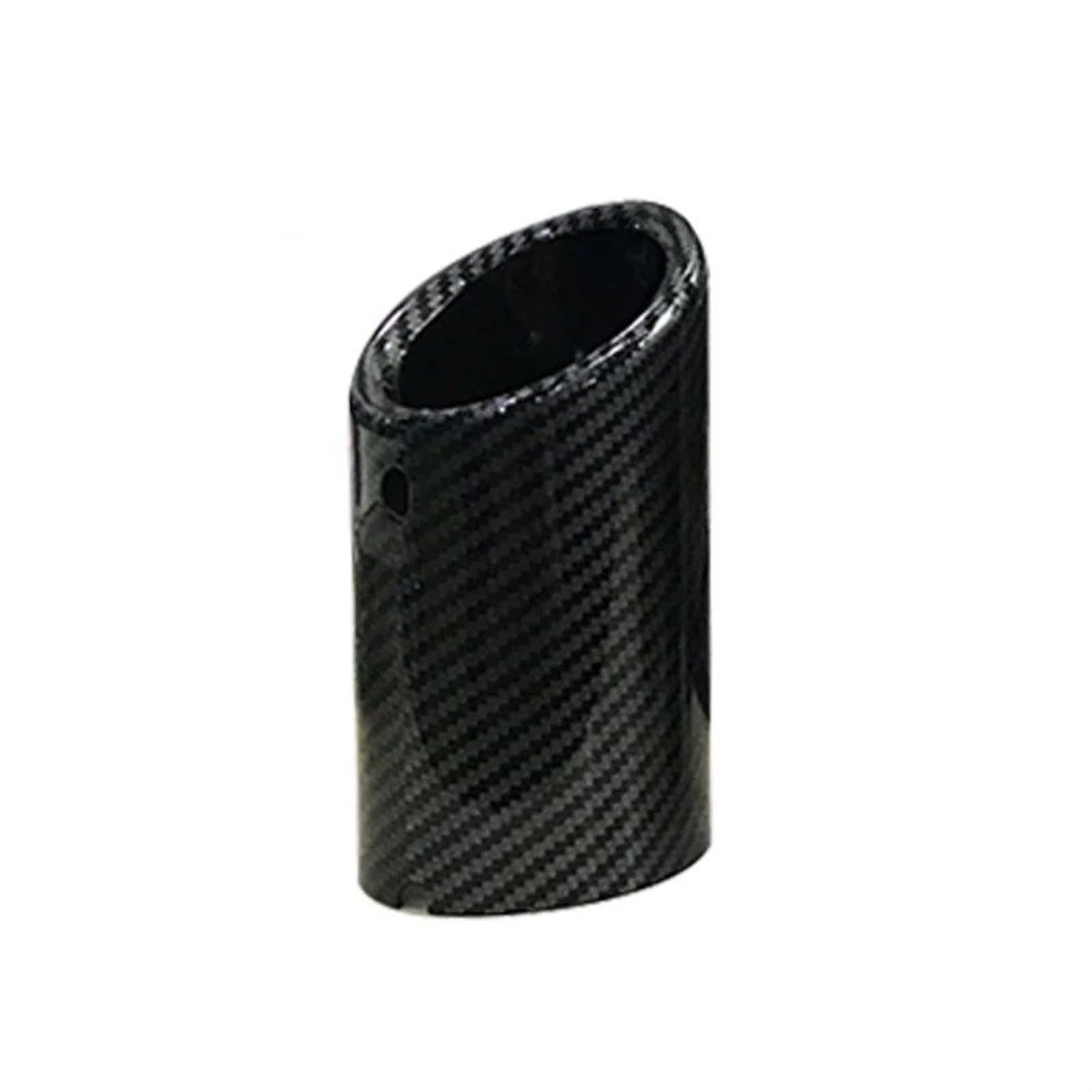 Gtdtixc Auto Endrohre 2 Stück Für VW Für Passat B7 CC Für Tiguan Auto Auspuffrohr Schalldämpfer Spitze Abdeckung Auto Doppelendrohr(1Piece Carbon Fiber) von Gtdtixc