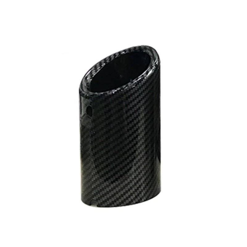 Gtdtixc Auto Endrohre 2 Stück Für VW Für Passat B7 CC Für Tiguan Auto Auspuffrohr Schalldämpfer Spitze Abdeckung Auto Doppelendrohr(1Piece Carbon Fiber) von Gtdtixc