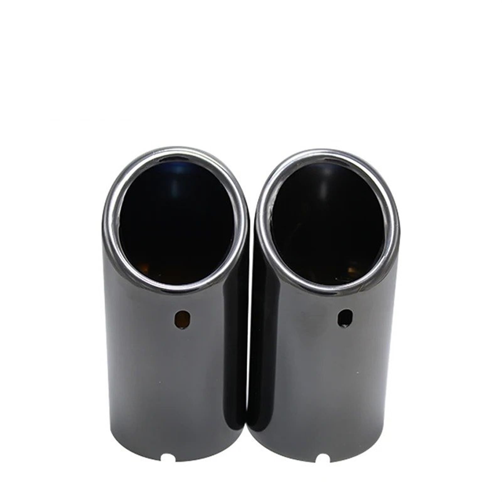 Gtdtixc Auto Endrohre 2 Stück Für VW Für Passat B7 CC Für Tiguan Auto Auspuffrohr Schalldämpfer Spitze Abdeckung Auto Doppelendrohr(2Piece Black) von Gtdtixc