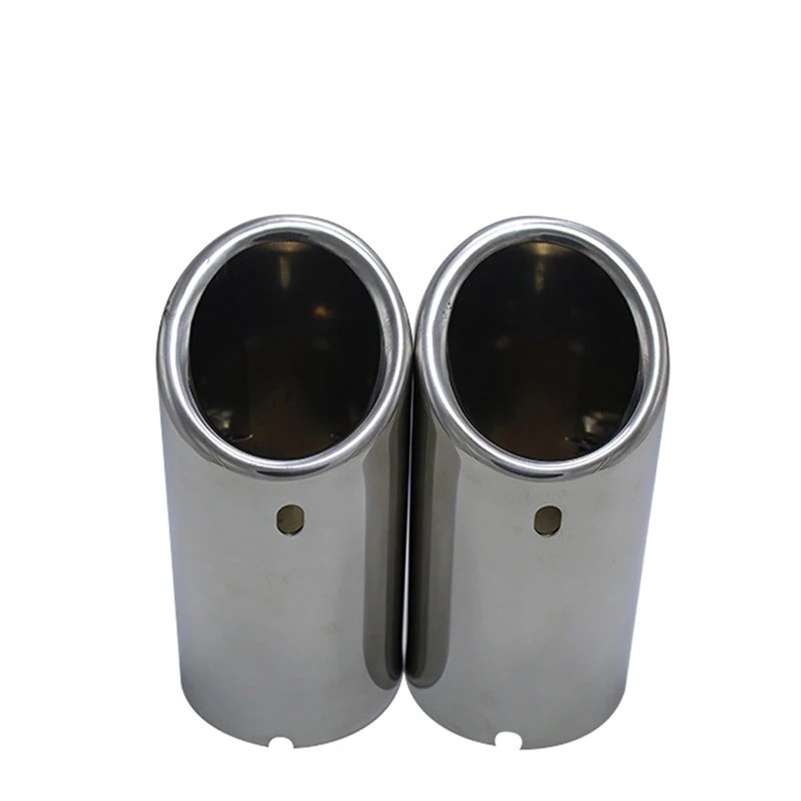 Gtdtixc Auto Endrohre 2 Stück Für VW Für Passat B7 CC Für Tiguan Auto Auspuffrohr Schalldämpfer Spitze Abdeckung Auto Doppelendrohr(2Piece Silver) von Gtdtixc