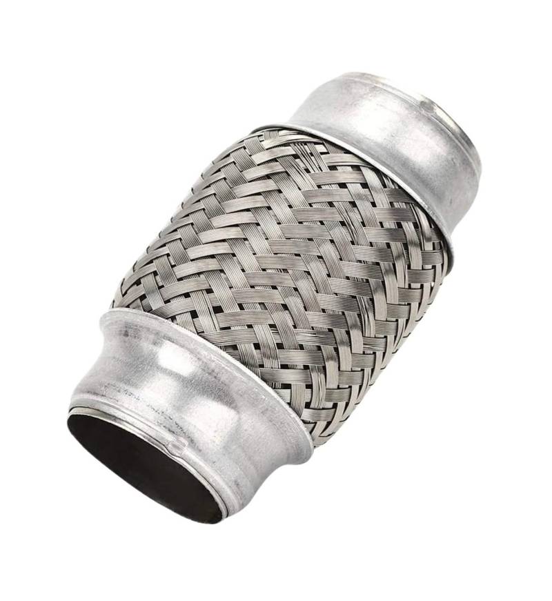 Gtdtixc Auto Endrohre Auspuffrohr Edelstahl Doppelt Geflochtene Rohr Auspuff Adapter Rohrleitungen 1,5 Inchx4 Zoll Auto Doppelendrohr von Gtdtixc
