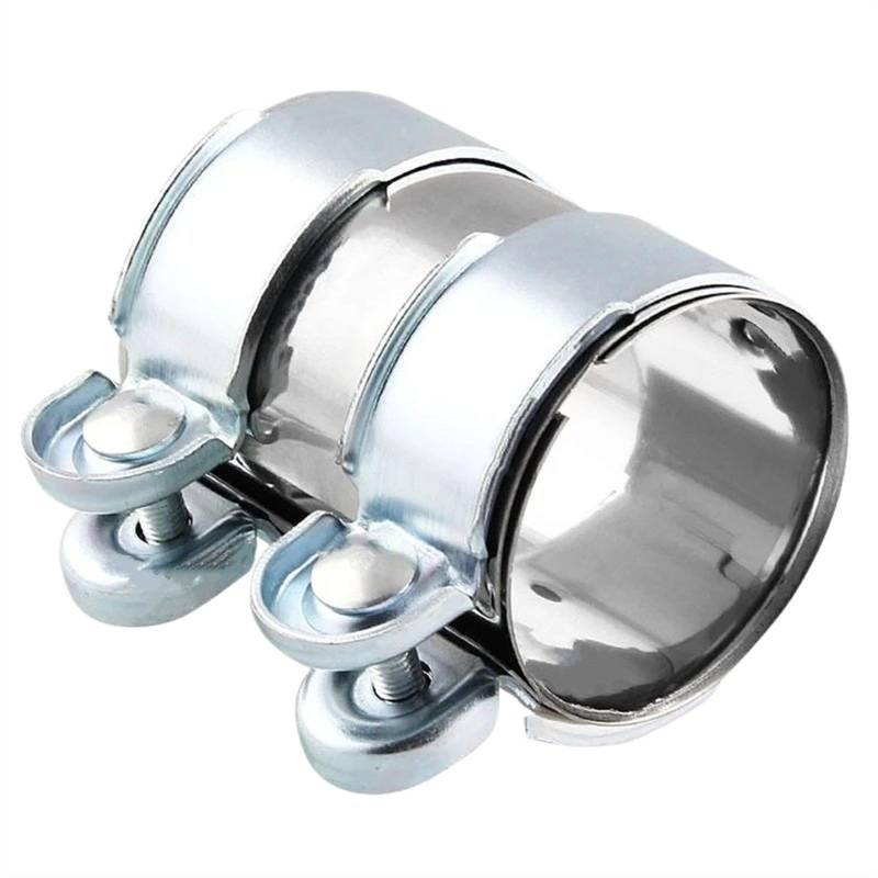 Gtdtixc Auto Endrohre Auto Modifikation Universal Edelstahl Klemme Turbo Auspuffrohr Klemme Schnalle Schwanz Kehle Hoop Stahl Auto Doppelendrohr von Gtdtixc