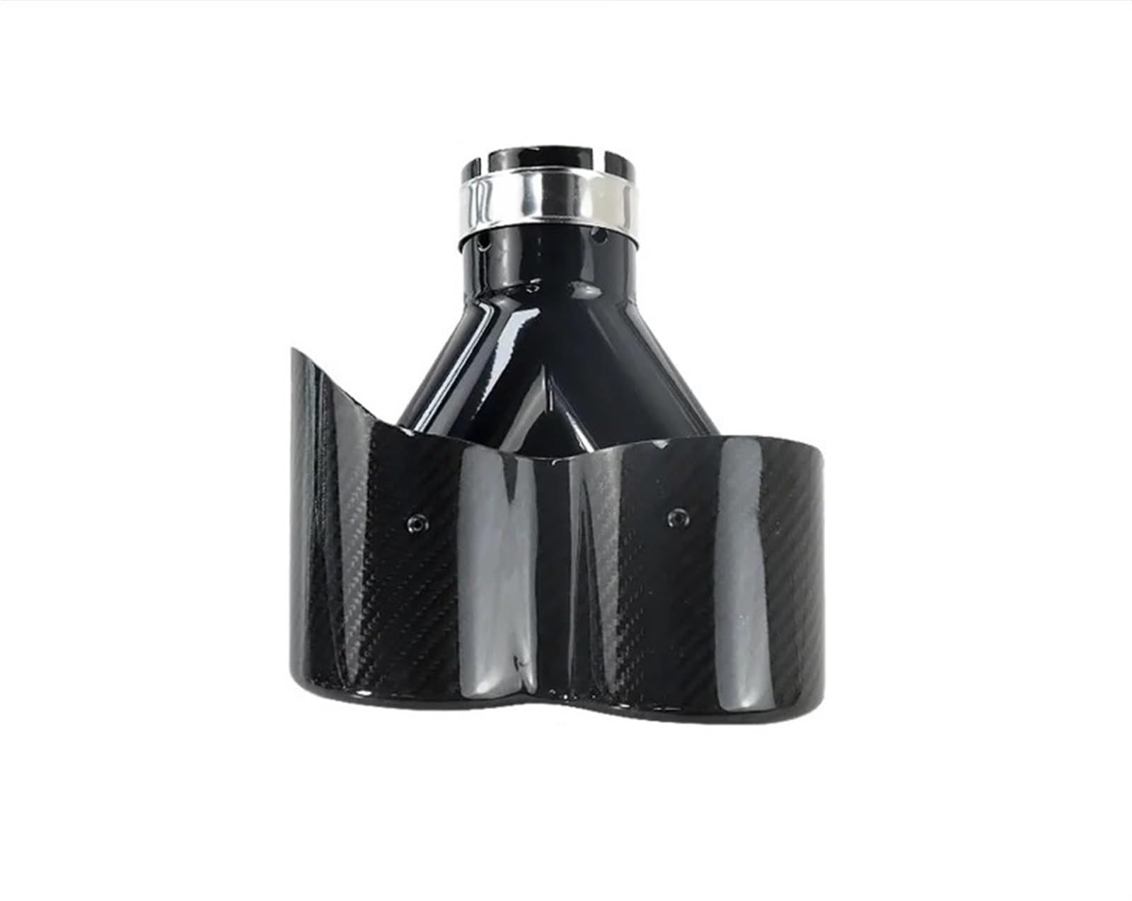 Gtdtixc Auto Endrohre Auto Universal Auspuff Tipps Carbon Fiber Balck Düse Für Schalldämpfer Rohr Endrohr Auto Doppelendrohr(Left in63-101) von Gtdtixc