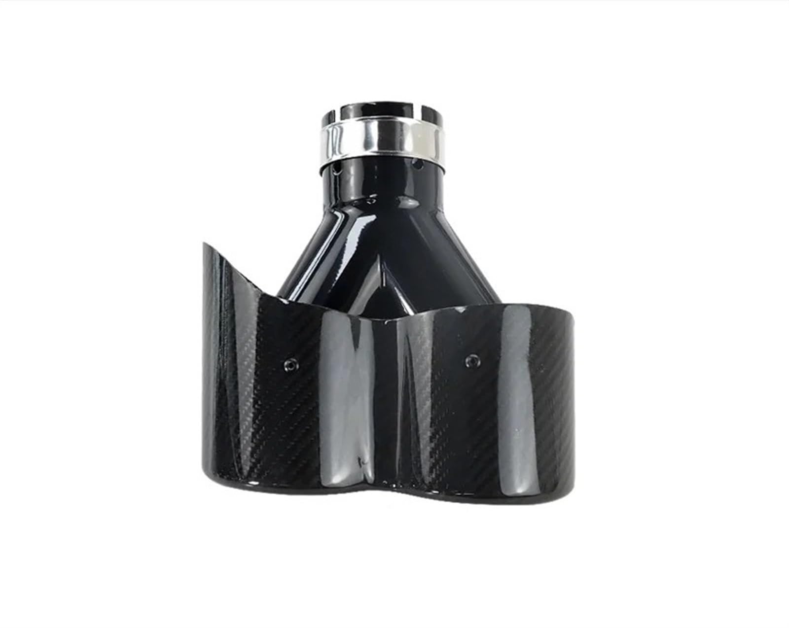 Gtdtixc Auto Endrohre Auto Universal Auspuff Tipps Carbon Fiber Balck Düse Für Schalldämpfer Rohr Endrohr Auto Doppelendrohr(Left in63-89) von Gtdtixc