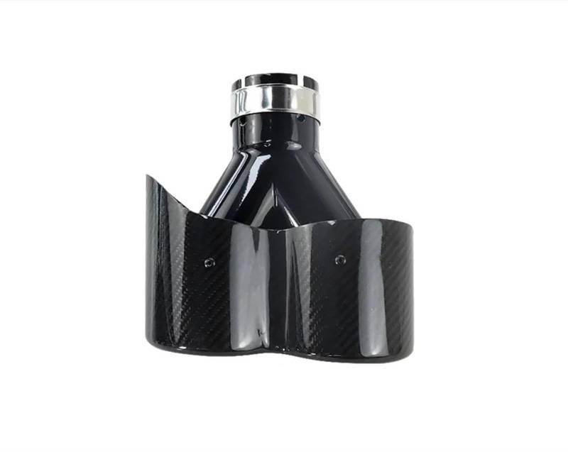 Gtdtixc Auto Endrohre Auto Universal Auspuff Tipps Carbon Fiber Balck Düse Für Schalldämpfer Rohr Endrohr Auto Doppelendrohr(Left in63-89) von Gtdtixc