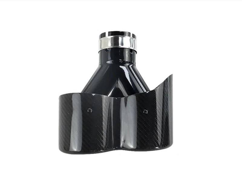 Gtdtixc Auto Endrohre Auto Universal Auspuff Tipps Carbon Fiber Balck Düse Für Schalldämpfer Rohr Endrohr Auto Doppelendrohr(Right in63-101) von Gtdtixc