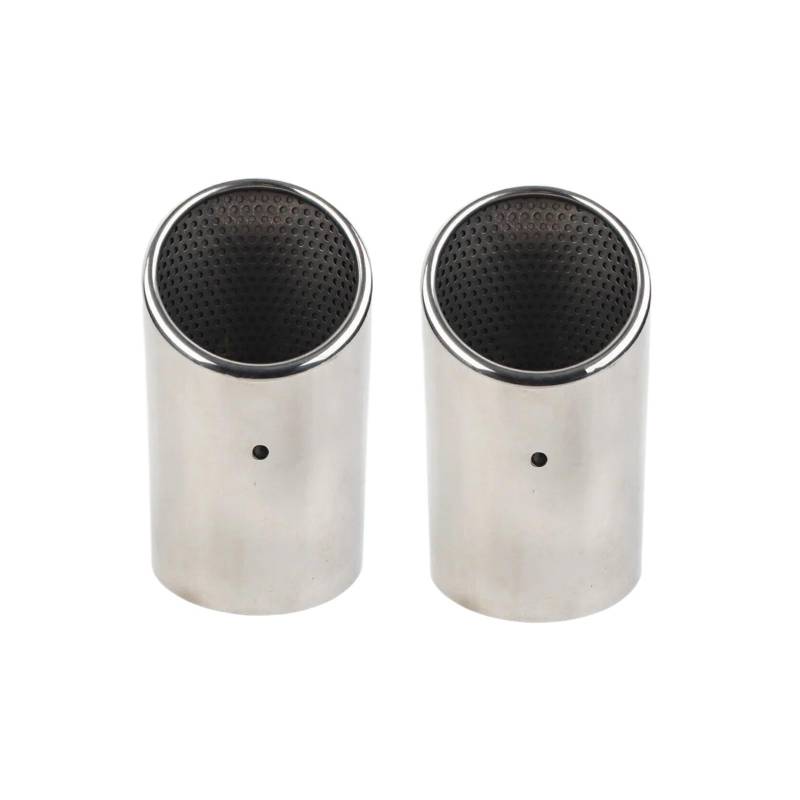 Gtdtixc Auto Endrohre Edelstahl Silber Auto Auspuff Gerade Endrohr Tipps Abdeckung Für Auto Zubehör Für Q7 Für 4L Für SQ7 2007-2011 Auto Doppelendrohr von Gtdtixc