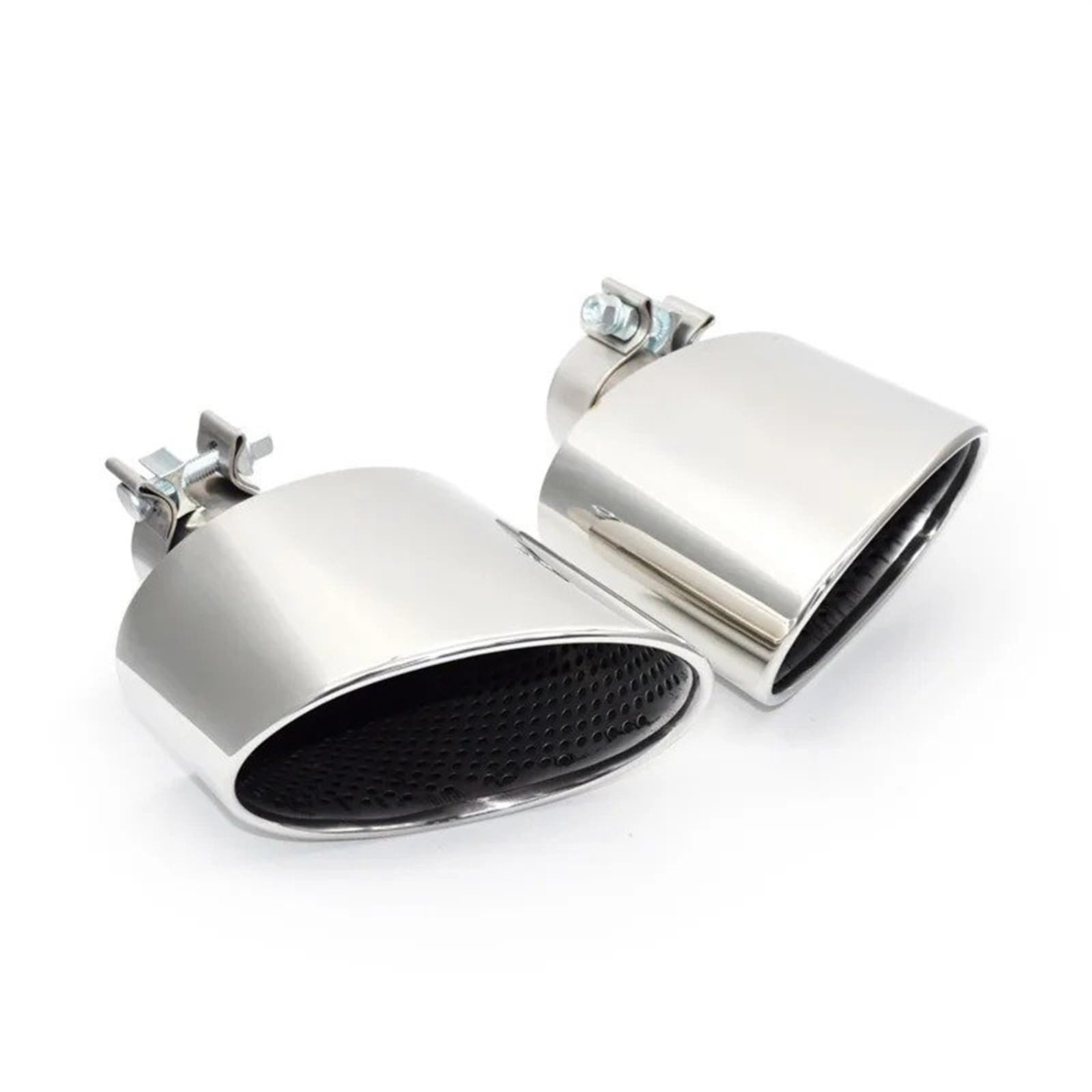 Gtdtixc Auto Endrohre Für A4 Für A5 Für A6 Für A7 Upgrade RS4 RS5 RS6 RS7 Edelstahl Endrohr Auspuff Auto Doppelendrohr(Silber) von Gtdtixc