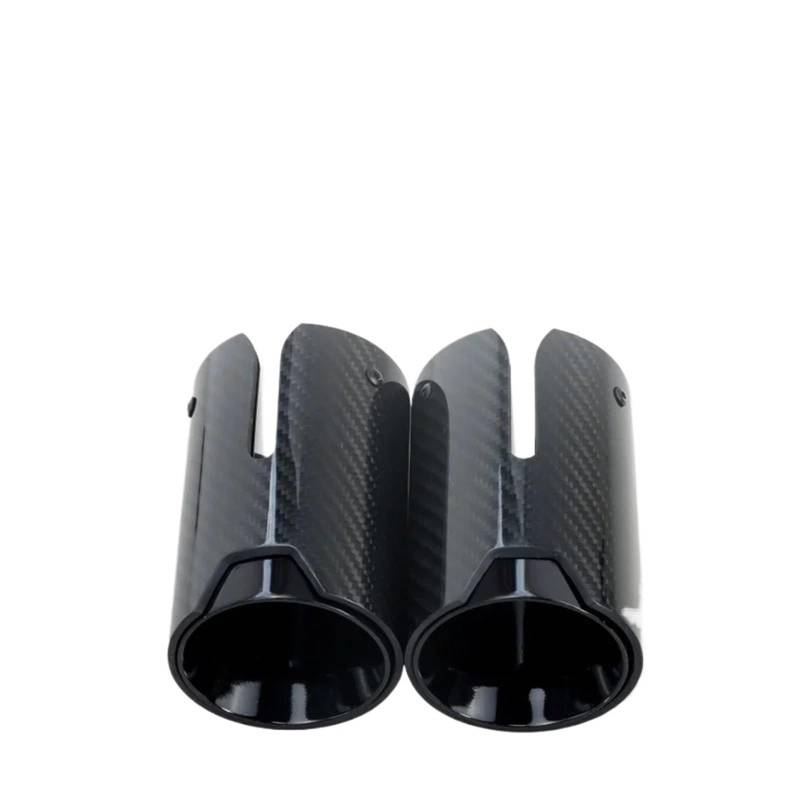 Gtdtixc Auto Endrohre Für VW Für Jetta Mk6 Für Golf 6 7 Mk7 Für Polo 6R Für Bora Für Scirocco Für Lavida Für Variant Auto Auspuff Schalldämpfer Spitze Auto Doppelendrohr(2Piece Black) von Gtdtixc