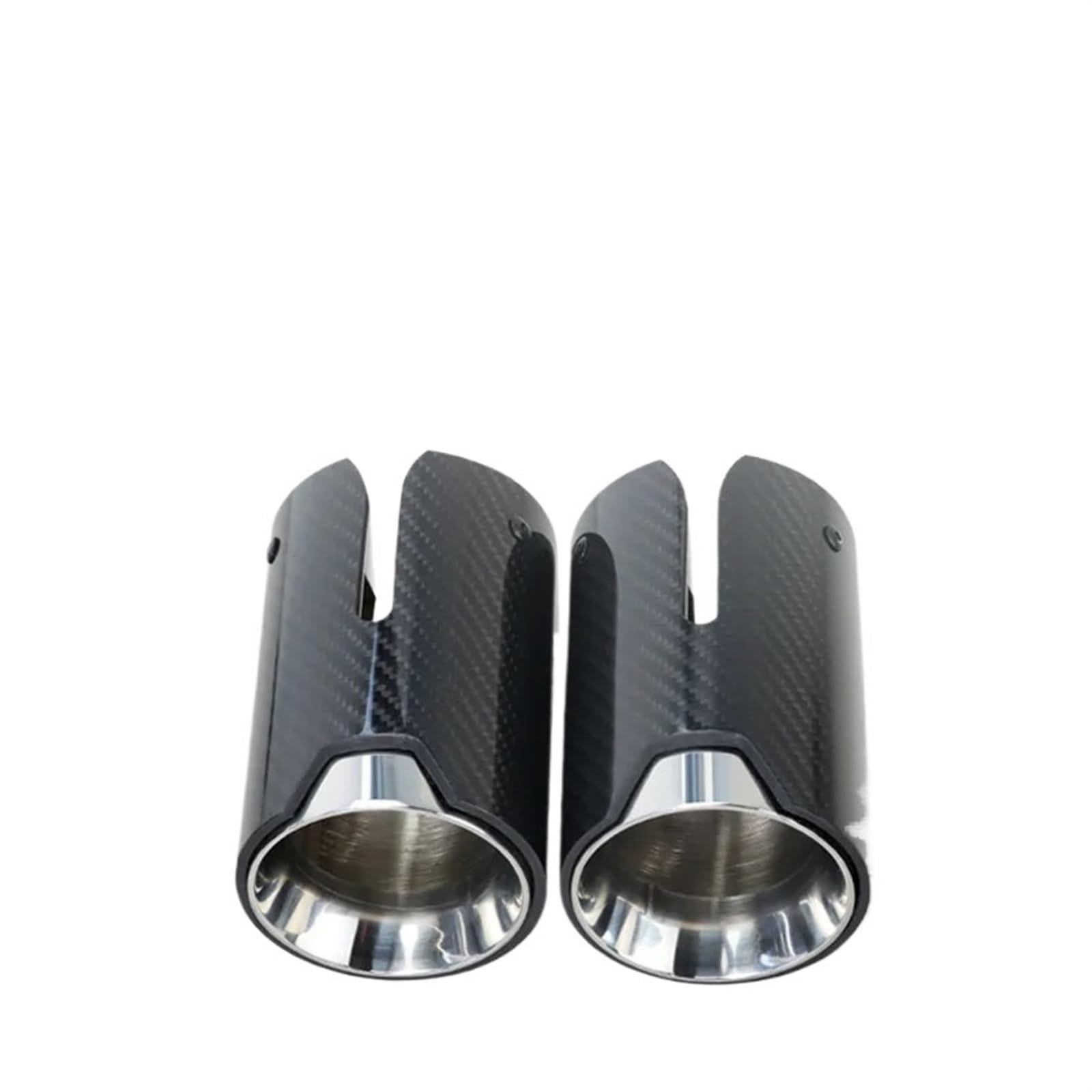 Gtdtixc Auto Endrohre Für VW Für Jetta Mk6 Für Golf 6 7 Mk7 Für Polo 6R Für Bora Für Scirocco Für Lavida Für Variant Auto Auspuff Schalldämpfer Spitze Auto Doppelendrohr(2Piece Silver) von Gtdtixc