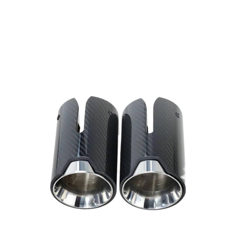 Gtdtixc Auto Endrohre Für VW Für Jetta Mk6 Für Golf 6 7 Mk7 Für Polo 6R Für Bora Für Scirocco Für Lavida Für Variant Auto Auspuff Schalldämpfer Spitze Auto Doppelendrohr(2Piece Silver) von Gtdtixc