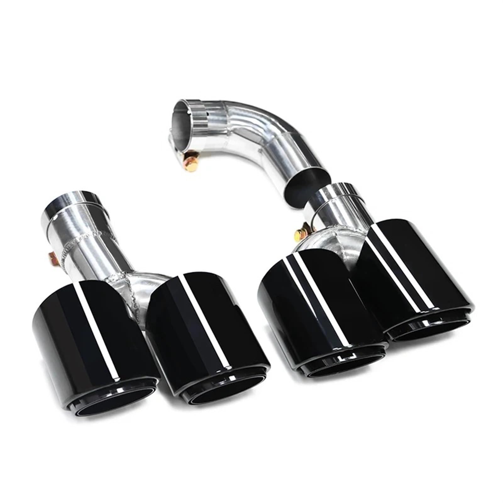 Gtdtixc Auto Endrohre Für X3 G01 Für X4 G02 2022+ Auto-Auspuffblende X3M X4M Stoßstangen-Auspuffanlage Düsenschalldämpferspitze Auto Doppelendrohr(Black A) von Gtdtixc