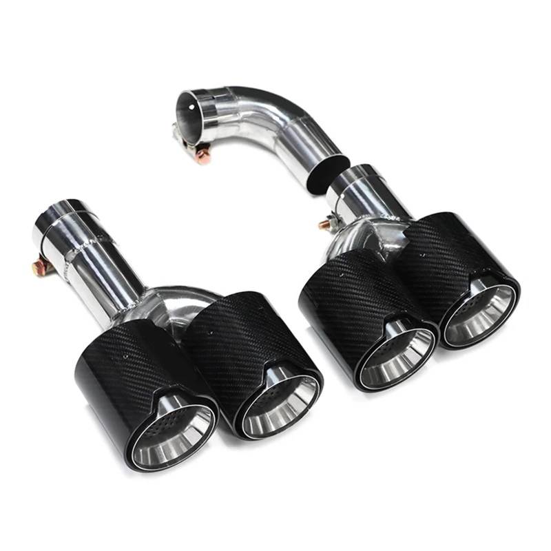 Gtdtixc Auto Endrohre Für X3 G01 Für X4 G02 2022+ Auto-Auspuffblende X3M X4M Stoßstangen-Auspuffanlage Düsenschalldämpferspitze Auto Doppelendrohr(Carbon Fiber B) von Gtdtixc