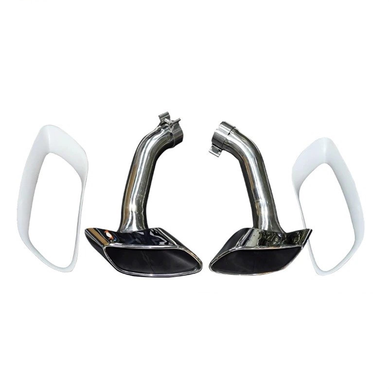 Gtdtixc Auto Endrohre Für X6 E71 V8 2008-2013 304 30 Auto Auspuffrohr Schalldämpfer Spitze Abdeckung Platz Endrohr Düse Auto Doppelendrohr(Exhaust Cover A) von Gtdtixc