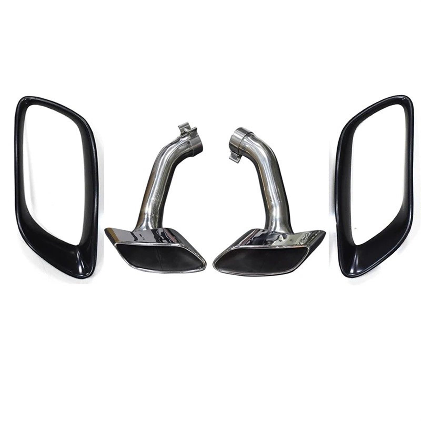 Gtdtixc Auto Endrohre Für X6 E71 V8 2008-2013 304 30 Auto Auspuffrohr Schalldämpfer Spitze Abdeckung Platz Endrohr Düse Auto Doppelendrohr(Exhaust Cover C) von Gtdtixc