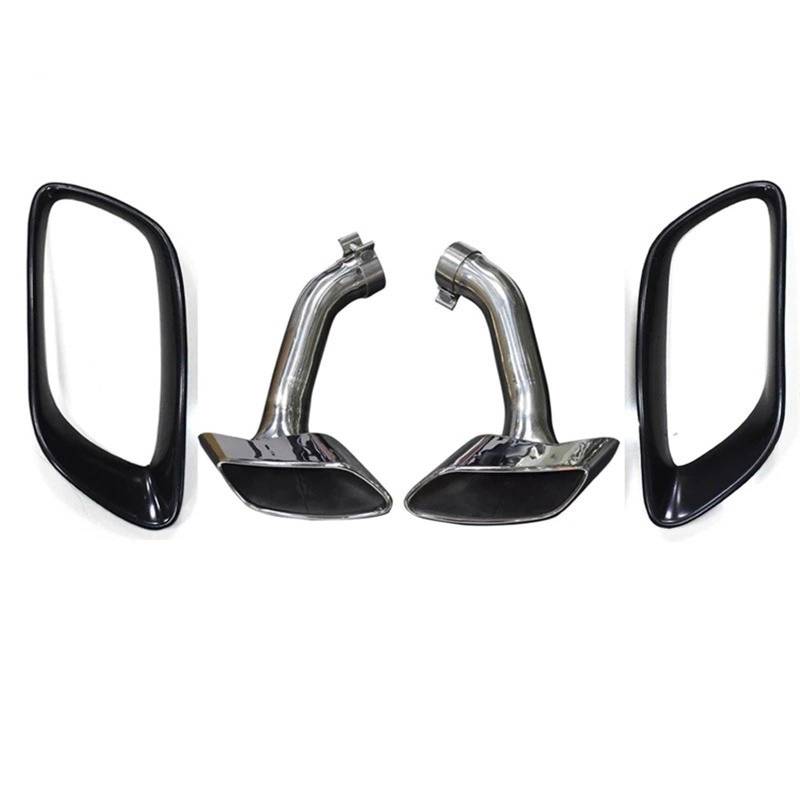 Gtdtixc Auto Endrohre Für X6 E71 V8 2008-2013 304 30 Auto Auspuffrohr Schalldämpfer Spitze Abdeckung Platz Endrohr Düse Auto Doppelendrohr(Exhaust Cover C) von Gtdtixc