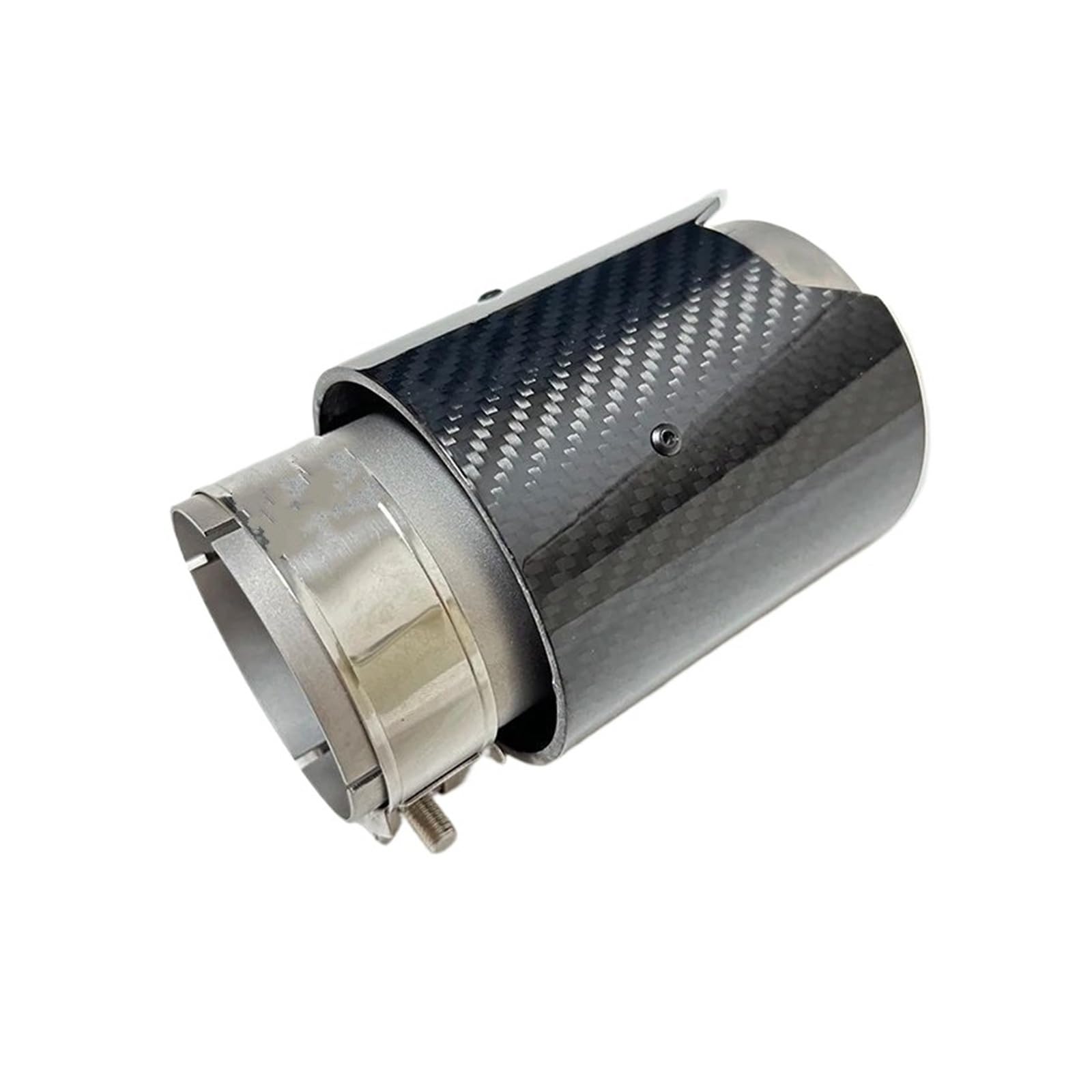 Gtdtixc Auto Endrohre Länge 150mm Auto Universal Schwarz Auspuffrohr Schalldämpfer Spitze Für E6 Auto Doppelendrohr(70mm-93mm) von Gtdtixc