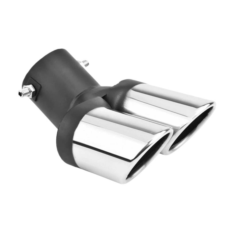 Gtdtixc Auto Endrohre Universal Auto 63mm Edelstahl Dual Outlet Auspuffrohr Schalldämpfer Schwanz Kehle Schalldämpfer Spitze Rohr Auto Doppelendrohr von Gtdtixc