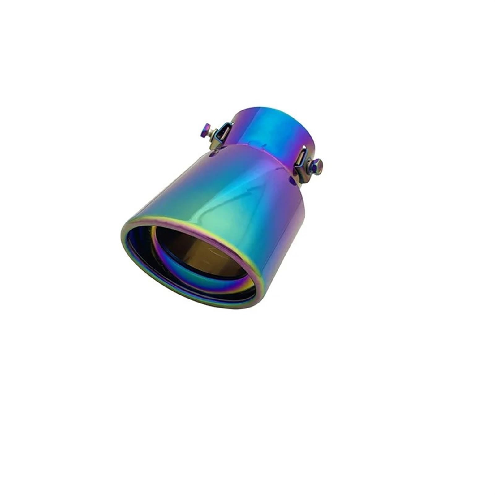 Gtdtixc Auto Endrohre Universal Auto Auspuff Schalldämpfer Spitze Auto Modifiziert Schwanz Hinten Runden Auspuffrohr Auto Doppelendrohr(A14 Full Colorful) von Gtdtixc