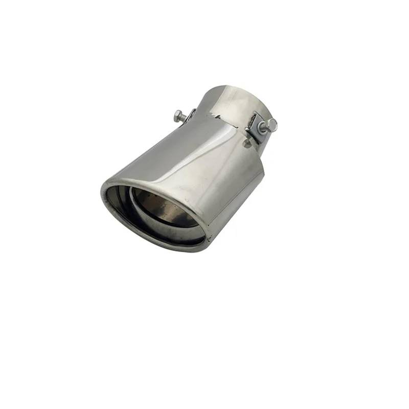 Gtdtixc Auto Endrohre Universal Auto Auspuff Schalldämpfer Spitze Auto Modifiziert Schwanz Hinten Runden Auspuffrohr Auto Doppelendrohr(A14 Sliver) von Gtdtixc